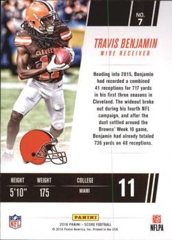 2016 Score - Franchise #7 Travis Benjamin Back