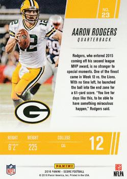 2016 Score - Franchise Red #23 Aaron Rodgers Back