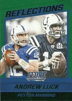 2016 Score - Reflections Green #4 Peyton Manning / Andrew Luck Front