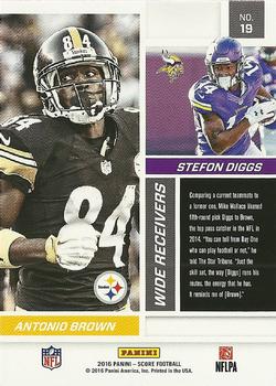 2016 Score - Reflections Green #19 Antonio Brown / Stefon Diggs Back