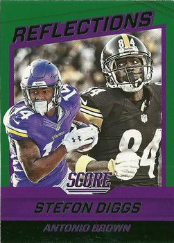 2016 Score - Reflections Green #19 Antonio Brown / Stefon Diggs Front