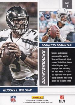 2016 Score - Reflections Red #1 Marcus Mariota/ Russell Wilson Back