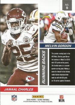 2016 Score - Reflections Red #9 Jamaal Charles/ Melvin Gordon Back