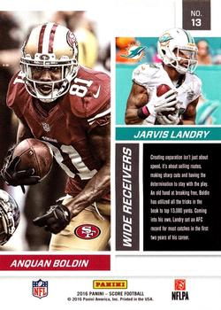 2016 Score - Reflections Red #13 Anquan Boldin/ Jarvis Landry Back