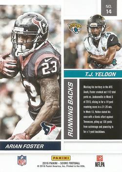 2016 Score - Reflections Red #14 Arian Foster/ T.J. Yeldon Back