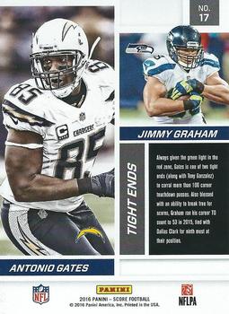 2016 Score - Reflections Red #17 Antonio Gates / Jimmy Graham Back