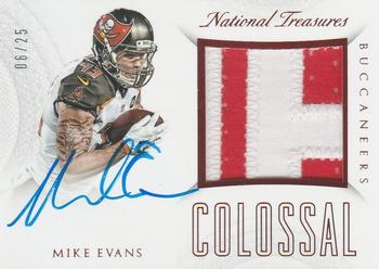 2015 Panini National Treasures - Colossal Signatures Prime #COS-ME Mike Evans Front