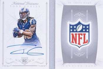 2015 Panini National Treasures - Rookie Jumbo NFL Shield Signatures Booklet Vertical Variations #RBV-TG Todd Gurley II Front
