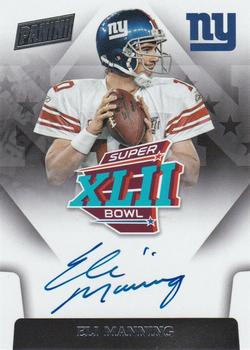 2015 Panini National Treasures - Update Super Bowl Signatures #SBXLII-EM Eli Manning Front