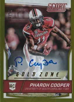 2016 Score - Rookie Signatures Gold Zone #367 Pharoh Cooper Front