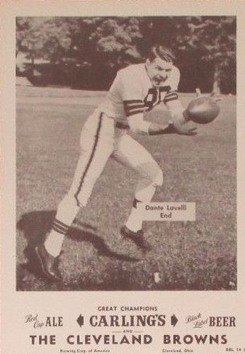 1954 Carling Black Label Beer Cleveland Browns Picture Pack #NNO Dante Lavelli Front