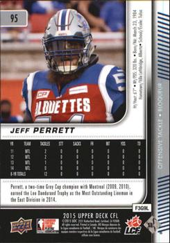 2015 Upper Deck CFL #95 Jeff Perrett Back