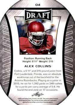 2016 Leaf Draft #4 Alex Collins Back