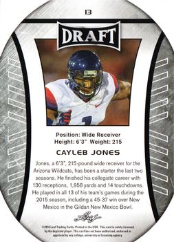 2016 Leaf Draft #13 Cayleb Jones Back