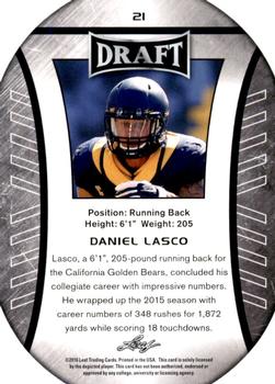 2016 Leaf Draft #21 Daniel Lasco Back