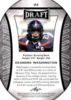 2016 Leaf Draft #24 DeAndre Washington Back