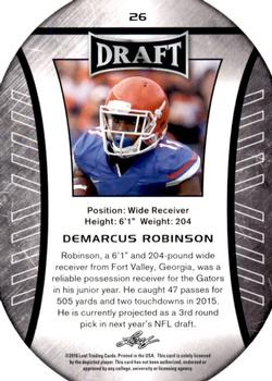2016 Leaf Draft #26 Demarcus Robinson Back