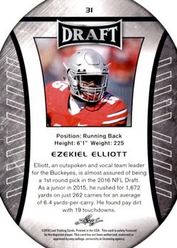 2016 Leaf Draft #31 Ezekiel Elliott Back