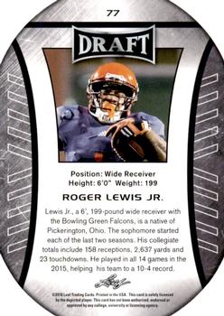 2016 Leaf Draft #77 Roger Lewis Jr. Back