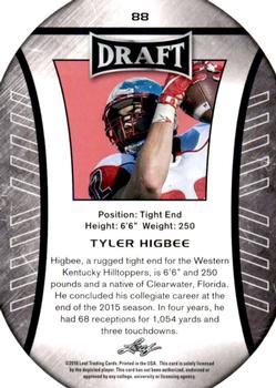 2016 Leaf Draft #88 Tyler Higbee Back