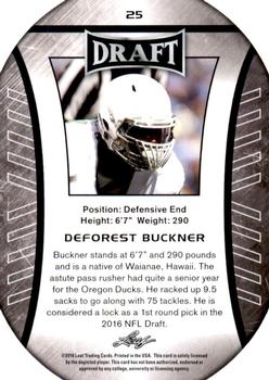 2016 Leaf Draft - Gold #25 DeForest Buckner Back