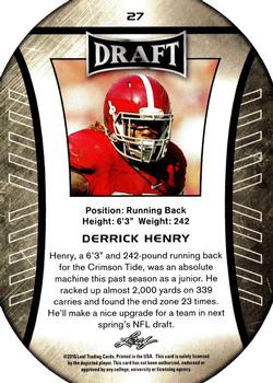 2016 Leaf Draft - Gold #27 Derrick Henry Back