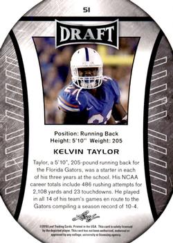 2016 Leaf Draft - Gold #51 Kelvin Taylor Back