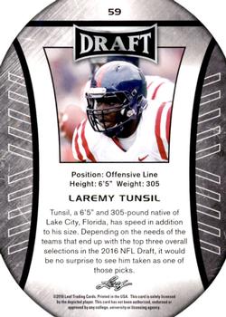 2016 Leaf Draft - Gold #59 Laremy Tunsil Back