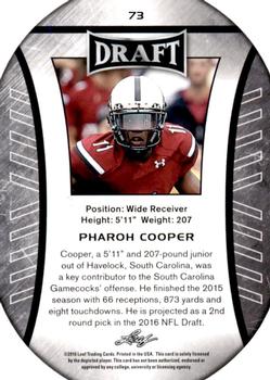 2016 Leaf Draft - Gold #73 Pharoh Cooper Back