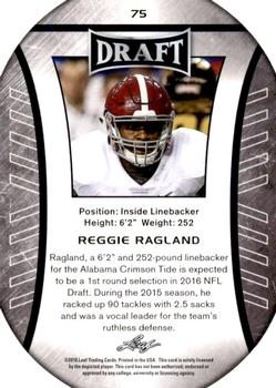 2016 Leaf Draft - Gold #75 Reggie Ragland Back