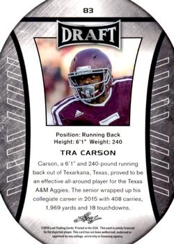 2016 Leaf Draft - Gold #83 Tra Carson Back
