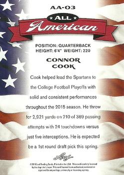 2016 Leaf Draft - All American #AA-03 Connor Cook Back