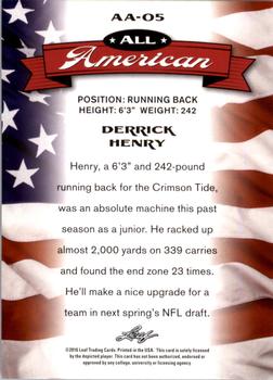 2016 Leaf Draft - All American Gold #AA-05 Derrick Henry Back