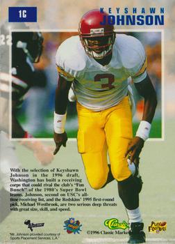 1996 Classic NFL Draft Day #1C Keyshawn Johnson Back