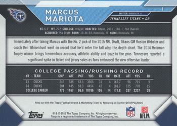 2015 Topps Take It to the House #1 Marcus Mariota Back