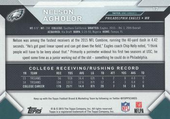 2015 Topps Take It to the House #17 Nelson Agholor Back
