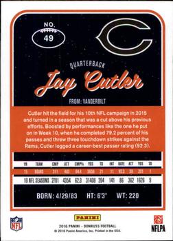 2016 Donruss #49 Jay Cutler Back