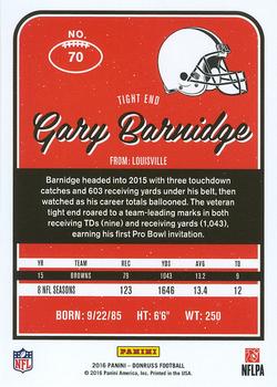 2016 Donruss #70 Gary Barnidge Back