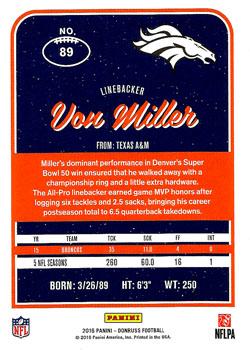 2016 Donruss #89 Von Miller Back