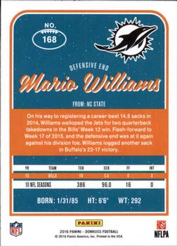 2016 Donruss #168 Mario Williams Back