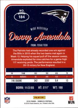2016 Donruss #184 Danny Amendola Back