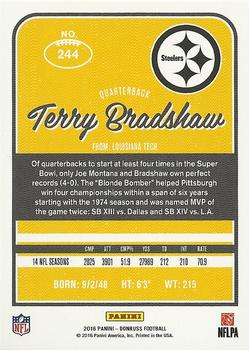 2016 Donruss #244 Terry Bradshaw Back
