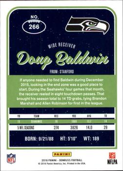 2016 Donruss #266 Doug Baldwin Back