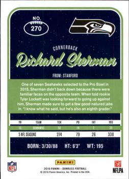 2016 Donruss #270 Richard Sherman Back