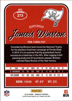2016 Donruss #273 Jameis Winston Back