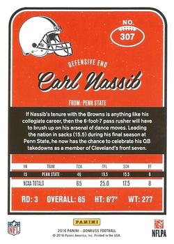 2016 Donruss #307 Carl Nassib Back