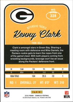 2016 Donruss #328 Kenny Clark Back