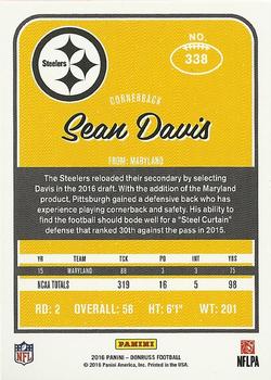 2016 Donruss #338 Sean Davis Back