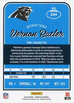 2016 Donruss #344 Vernon Butler Back