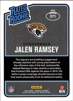 2016 Donruss #371 Jalen Ramsey Back